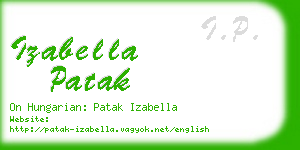 izabella patak business card